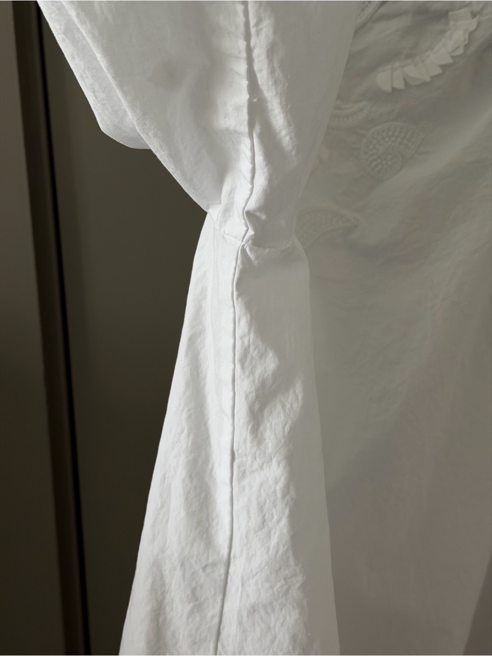 LOFT | White Cotton Paisley Embroidered Peasant Blouse - Picture 8 of 9